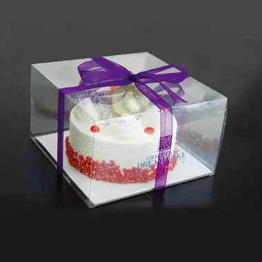 clear cake box